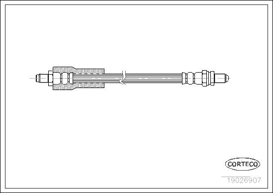 Brake Hose - 19026907 CORTECO