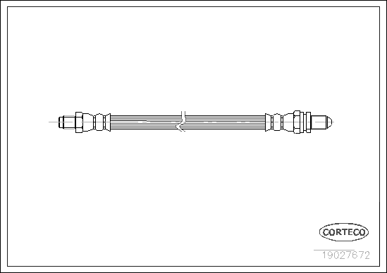 Brake Hose - 19027672 CORTECO