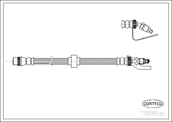 Brake Hose - 19030289 CORTECO