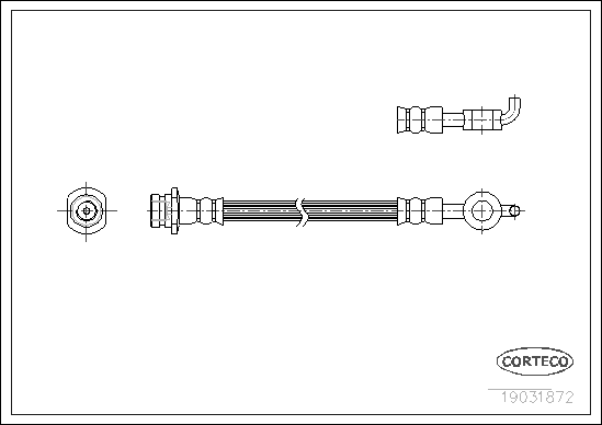 Brake Hose - 19031872 CORTECO