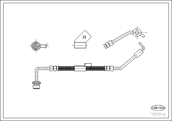 Brake Hose - 19032130 CORTECO