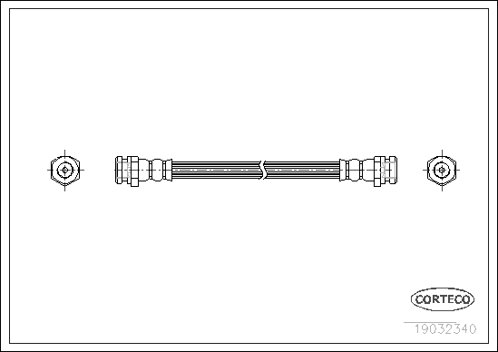 Brake Hose - 19032340 CORTECO