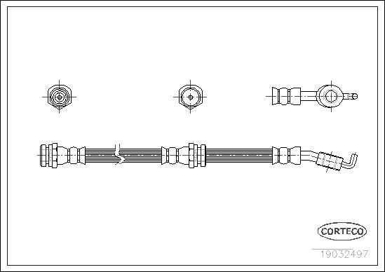 Brake Hose - 19032497 CORTECO