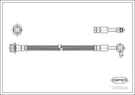 Brake Hose - 19033029 CORTECO