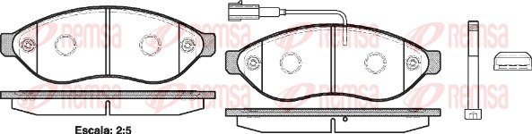 Brake Pad Set, disc brake - 1237.01 REMSA