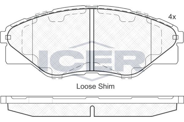 Brake Pad Set, disc brake - 182066 ICER