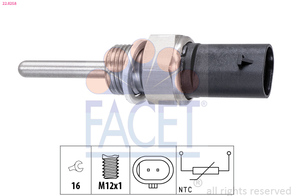 Sensor, exhaust gas temperature - 22.0258 FACET