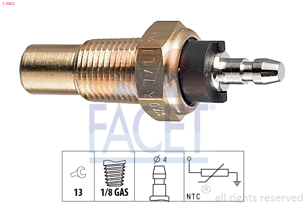 Sensore, Temperatura refrigerante - 7.3052 FACET