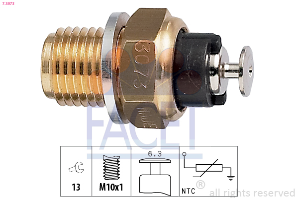 Sensor, oil temperature - 7.3073 FACET