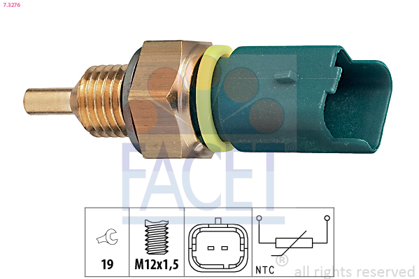 Sensor, coolant temperature - 7.3276 FACET