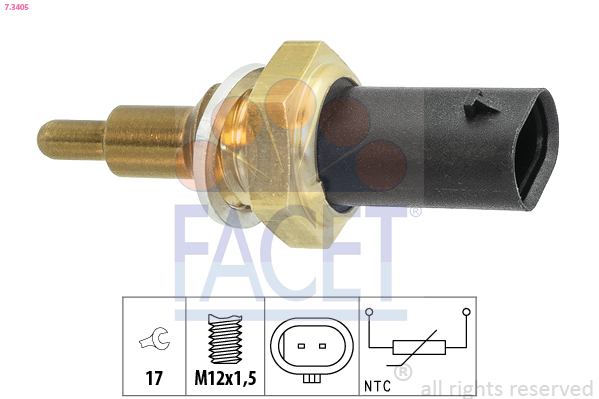 Sensor, coolant temperature - 7.3405 FACET