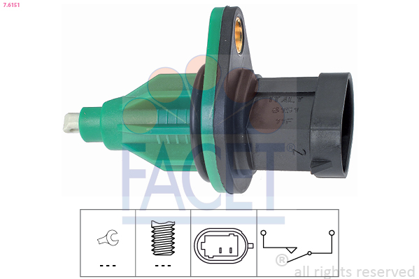 Switch, reverse light - 7.6151 FACET
