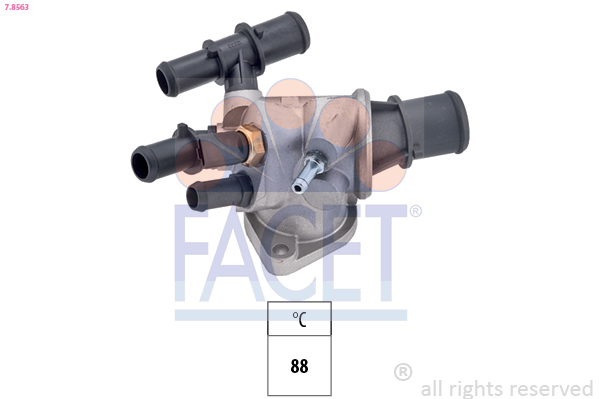 Thermostat, coolant - 7.8563 FACET