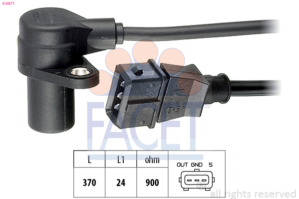 Sensor, crankshaft pulse - 9.0077 FACET