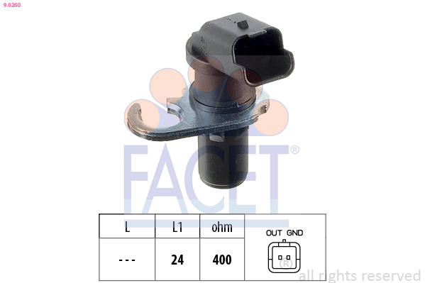 Sensor, crankshaft pulse - 9.0260 FACET