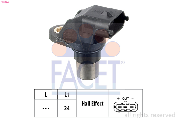 Sensor, crankshaft pulse - 9.0344 FACET