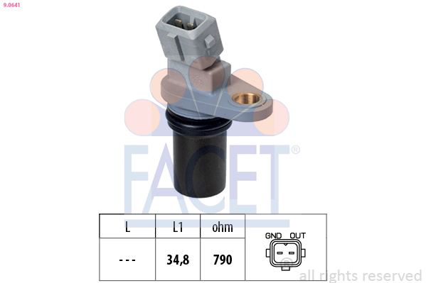 jutiklis, aps./min. - 9.0641 FACET