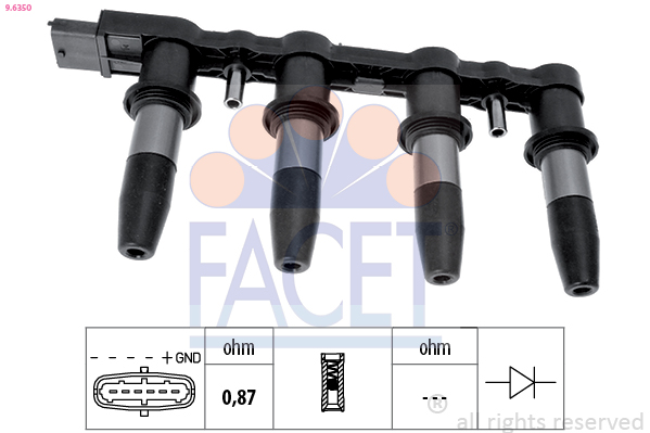 Ignition Coil - 9.6350 FACET