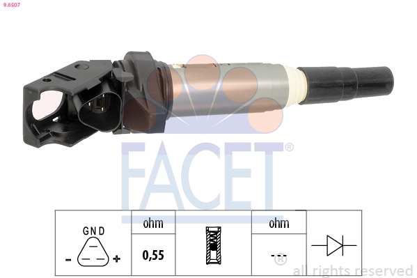 Bobina d'accensione - 9.6507 FACET