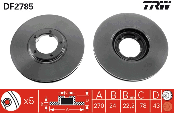 Discofreno - DF2785 TRW