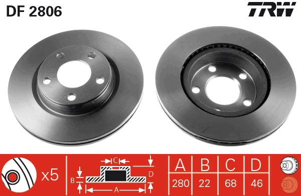 Discofreno - DF2806 TRW