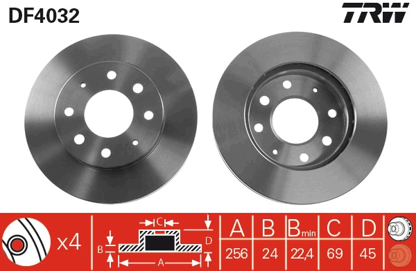 Discofreno - DF4032 TRW