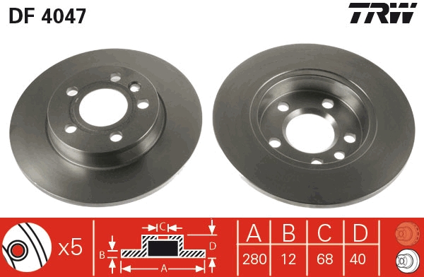 Discofreno - DF4047 TRW