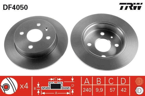 Discofreno - DF4050 TRW