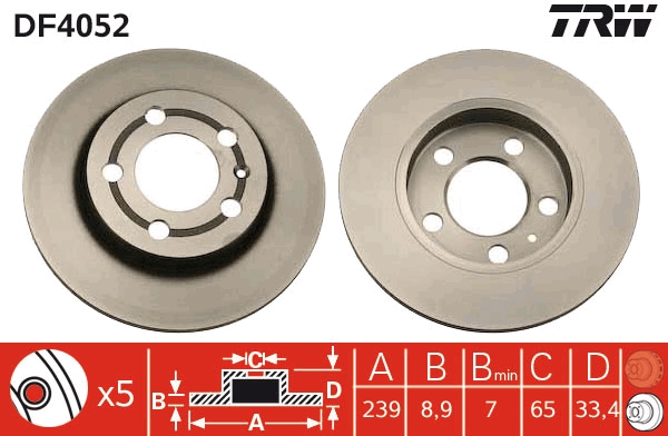 Discofreno - DF4052 TRW