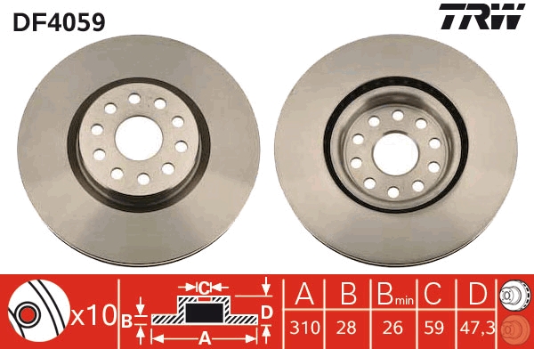 Discofreno - DF4059 TRW