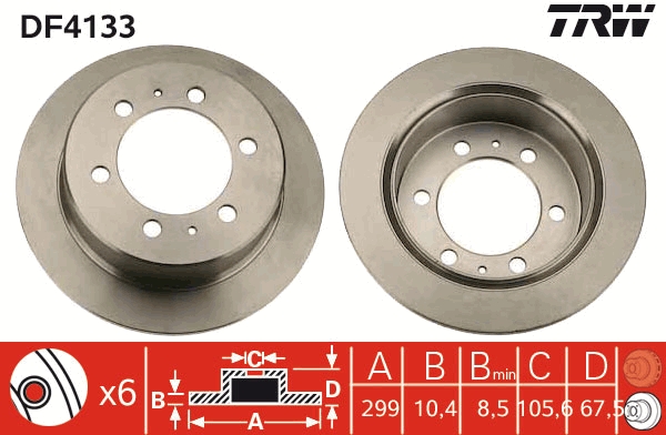 Discofreno - DF4133 TRW