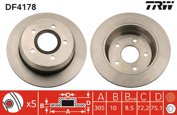 Discofreno - DF4178 TRW