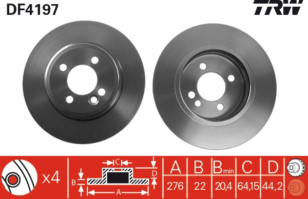 Discofreno - DF4197 TRW