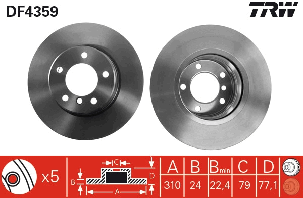 Discofreno - DF4359 TRW