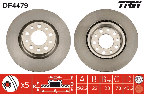 Discofreno - DF4479 TRW