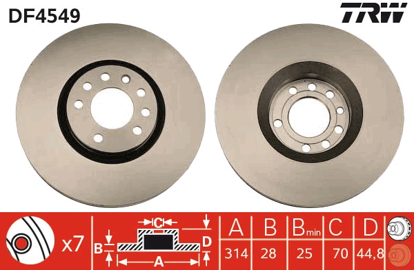 Discofreno - DF4549 TRW