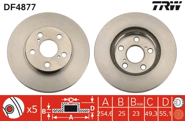 Discofreno - DF4877 TRW
