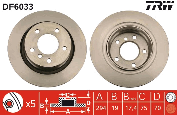Discofreno - DF6033 TRW