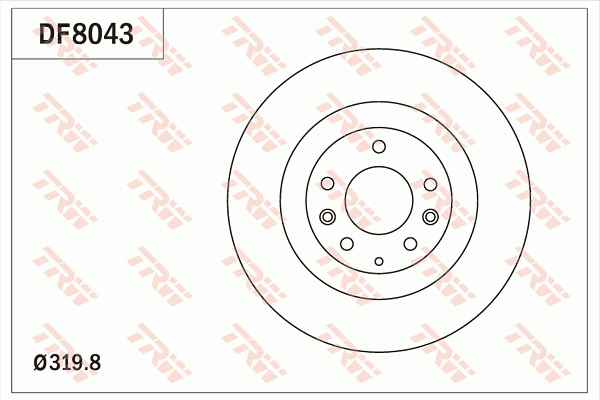 Brake Disc - DF8043 TRW