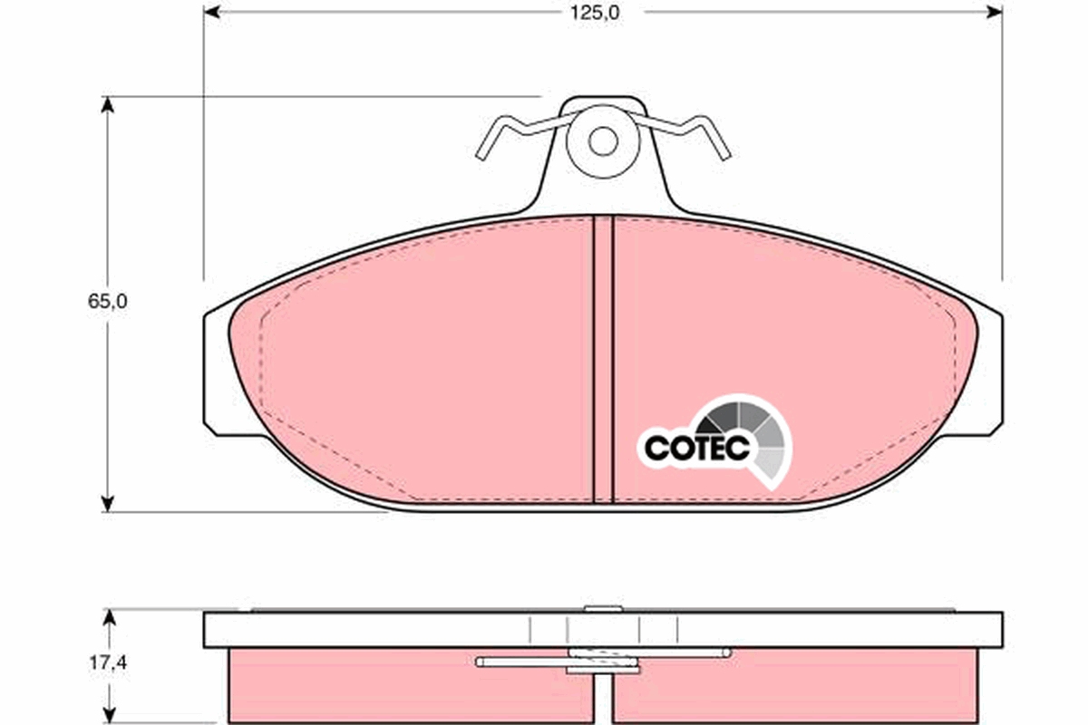 Brake Pad Set, disc brake - GDB482 TRW