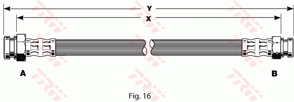 Flessibile del freno - PHA135 TRW