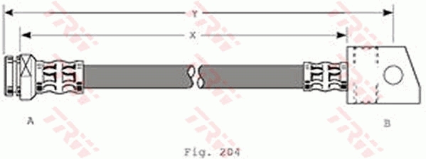 Flessibile del freno - PHA347 TRW