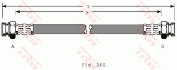 Brake Hose - PHA368 TRW