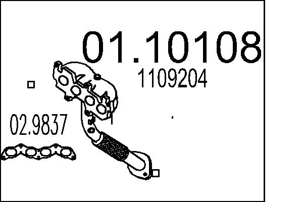 Exhaust Pipe - 01.10108 MTS