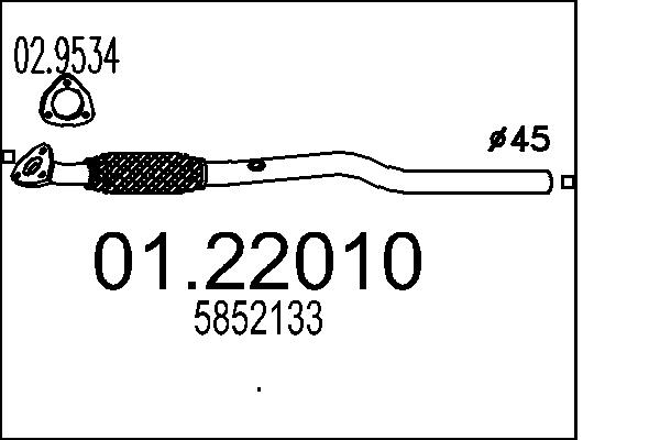 Exhaust Pipe - 01.22010 MTS