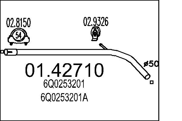Exhaust Pipe - 01.42710 MTS