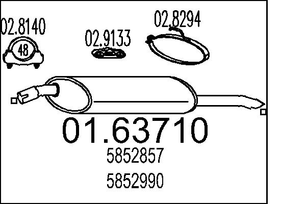 End Silencer - 01.63710 MTS