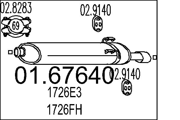 End Silencer - 01.67640 MTS