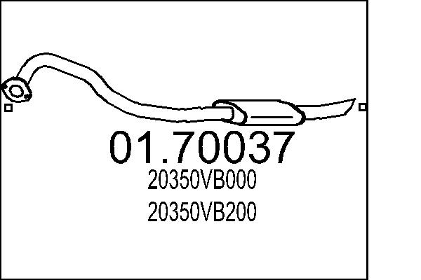Tubo gas scarico - 01.70037 MTS