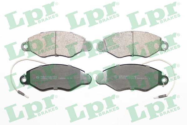 Комплект тормозных колодок, дисковый тормоз - 05P1663 LPR
